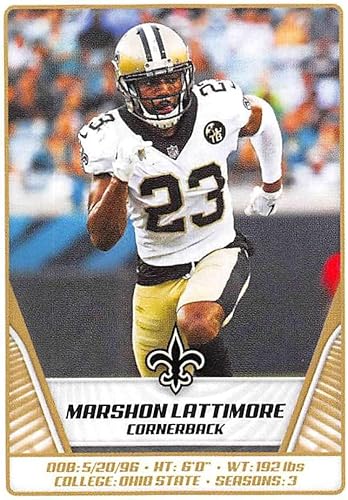 2019 NFL Football Panini Album Sticker #462 Marshon Lattimore New Orleans Saints (2 inches Wide X 2 1/4 Inch Tall Individual Album Sticker)