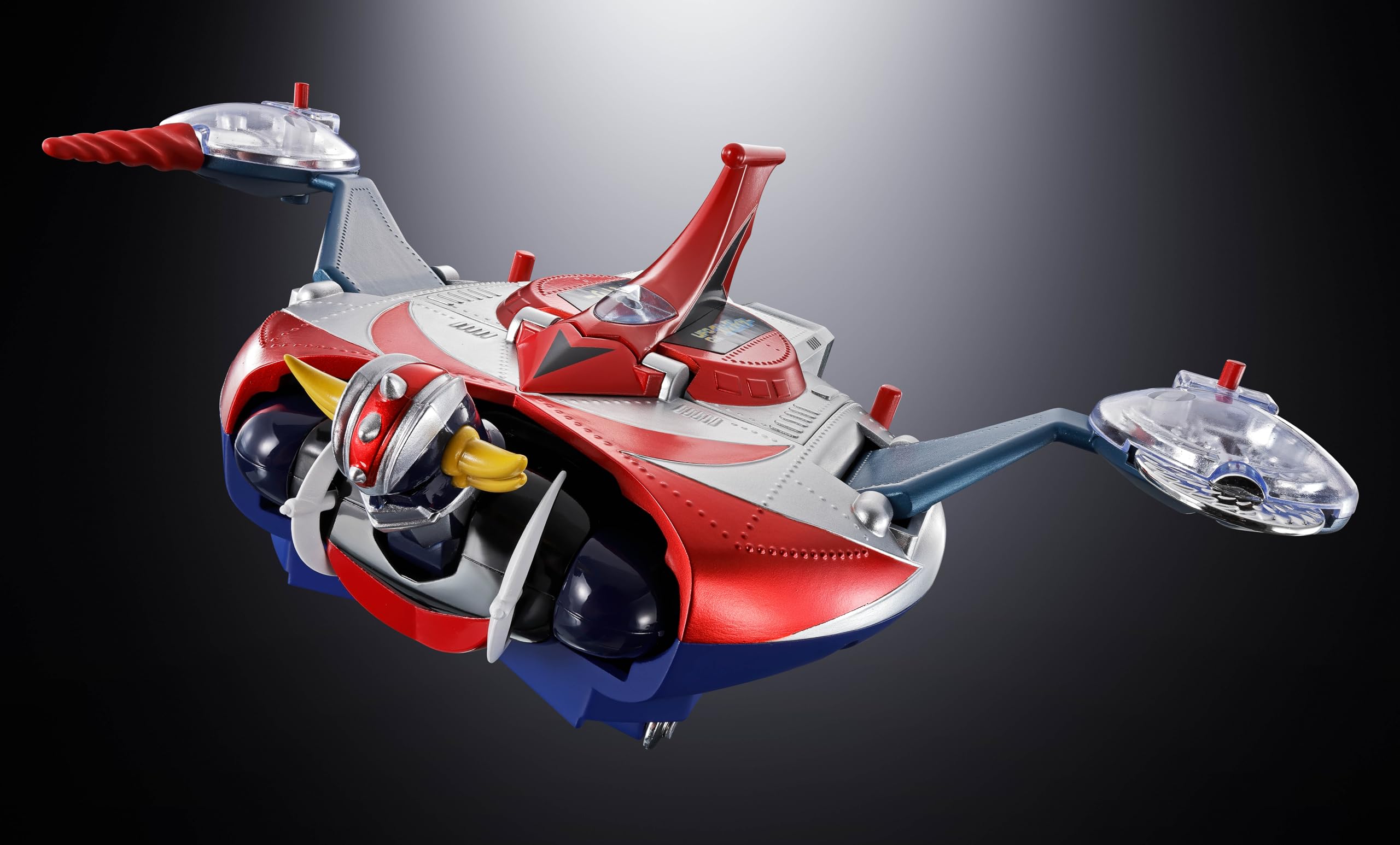 TAMASHII NATIONS Chogokin UFO Robo Glendazer Deluxe Glendizer & UFO Spazer, circa 135 e 120 mm, figura di azione pre-verniciata in ABS e PE