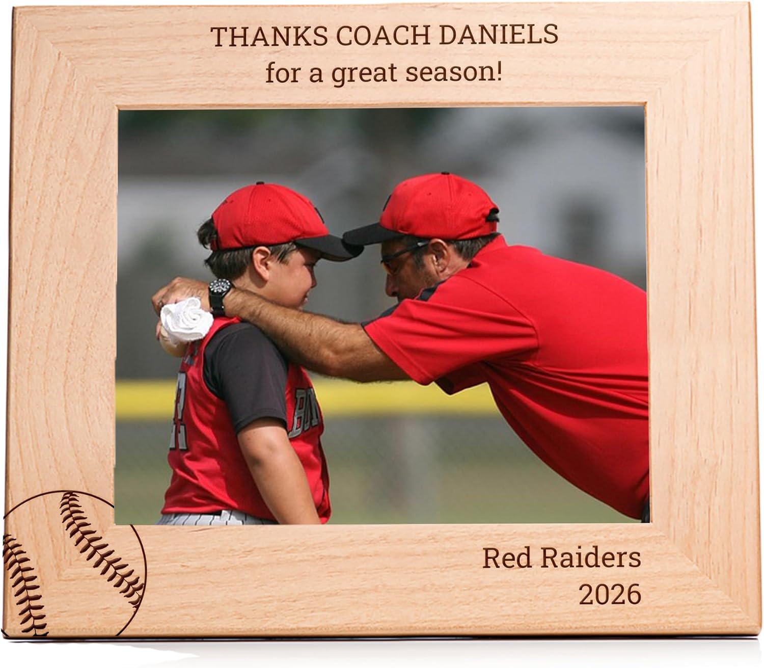 Lifetime Creations Basketball Coach Picture Frame Gift: Engraved Thank You Basketball Coach Gift from Team, Coaches Appreciation, Team Photo Frame (Holds 5x7 Inch Landscape Photo)
