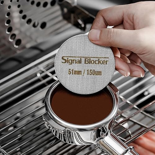 Miniatura 3 de Pantalla de disco de espresso de 2.008 in con soporte filtro reutilizable para cesta de filtro de portafiltro espresso de 2.008 in - Filtro de café