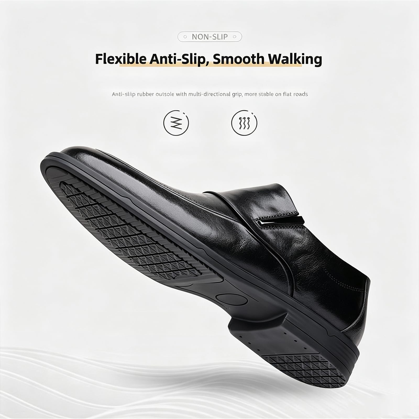 Mocassini da Uomo in Pelle a Punta Scarpe Eleganti Slip-On
