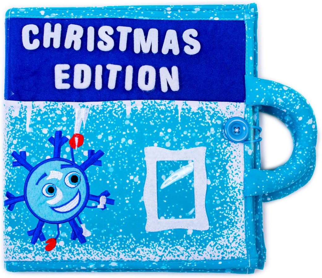 The creative child's quiet book CHRISTMAS EDITION. Early learning, interactive activity quiet book for toddler development of fine motor skills, hand eye coordination.