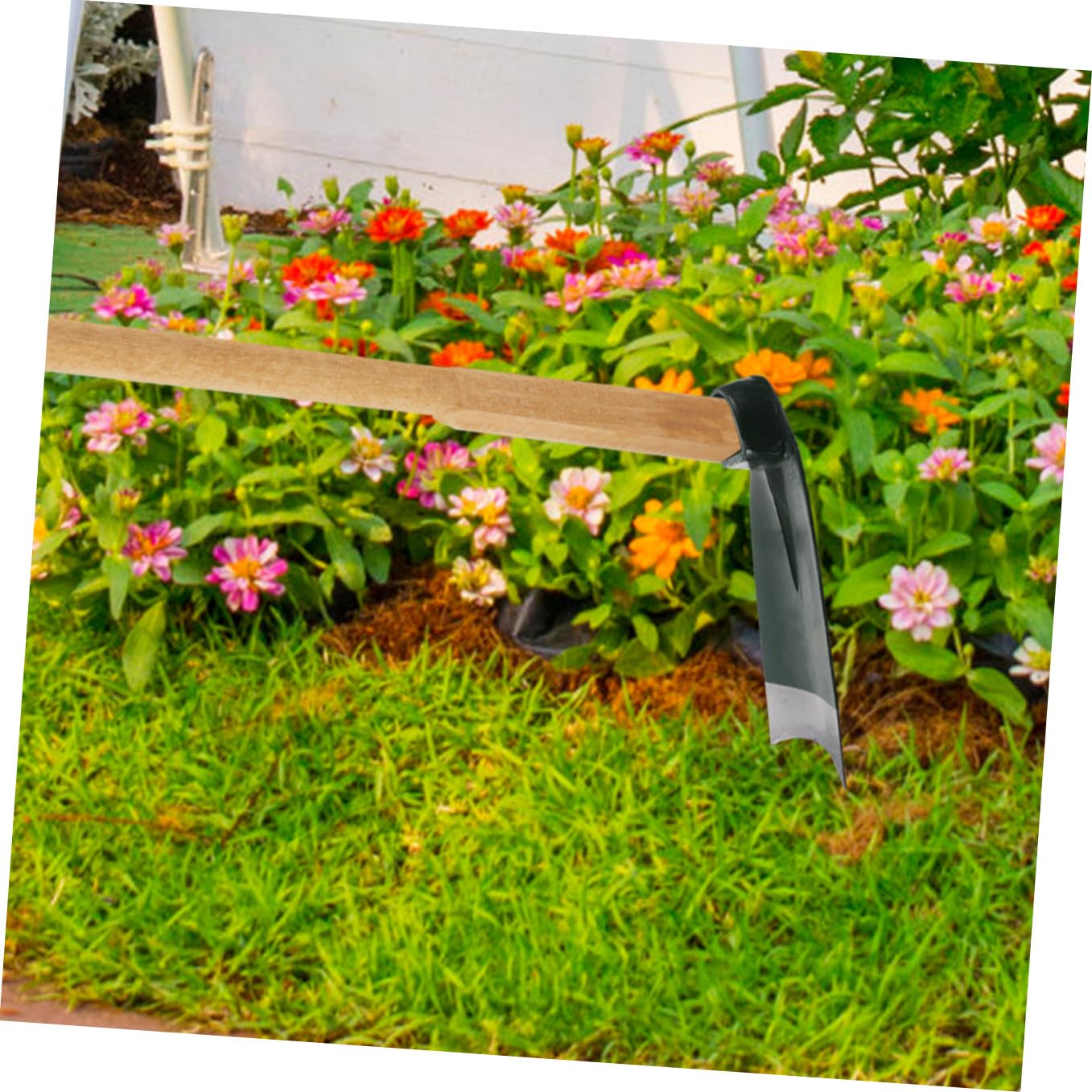 Azada de Jardinería de Acero Inoxidable Verde Resistente al Óxido | Cultivo en Casa y Jardinería, No se Daña Rompe Facilidad, Herramienta Manual para Labores de Tierra