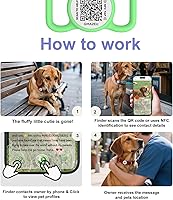 Vista 5 de WhoseID Etiqueta para perro con código QR con NFC, etiqueta de identificación de mascota personalizada, etiqueta de identificación de perro