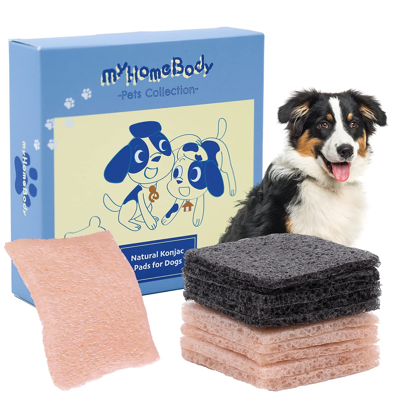 myHomeBody Natural Konjac Eye Cleaning Pads Dog Eye Wipes, Pet Wipes