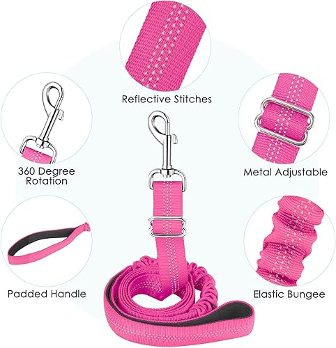 Miniatura 6 de Lukovee Juego de arnés y correa para perro, arnés acolchado suave para perros pequeños, chaleco reflectante ajustable para cuello y pecho, arnés