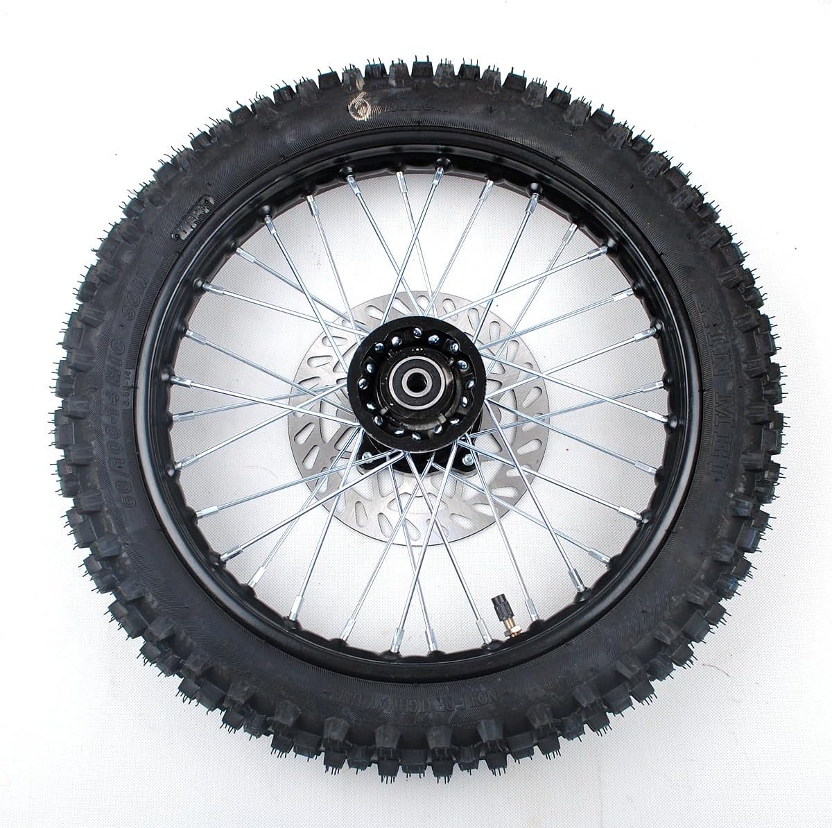 12-15mm Bearing Front 60/100-14 2.75-14 Rim tube tire Disc Brake Wheel Rim With for Pit Dirt Bike 190MM brake disc