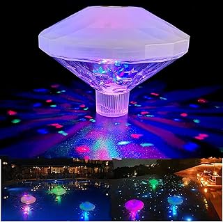 SUJAHHUJIQ Floating Pool Lights, Swimming Pool Lights with 8 Colors Changing, Waterproof Pool Lights Outdoor LED Glow Lights for Hot Bath Tub,Pool,Pond,Spa