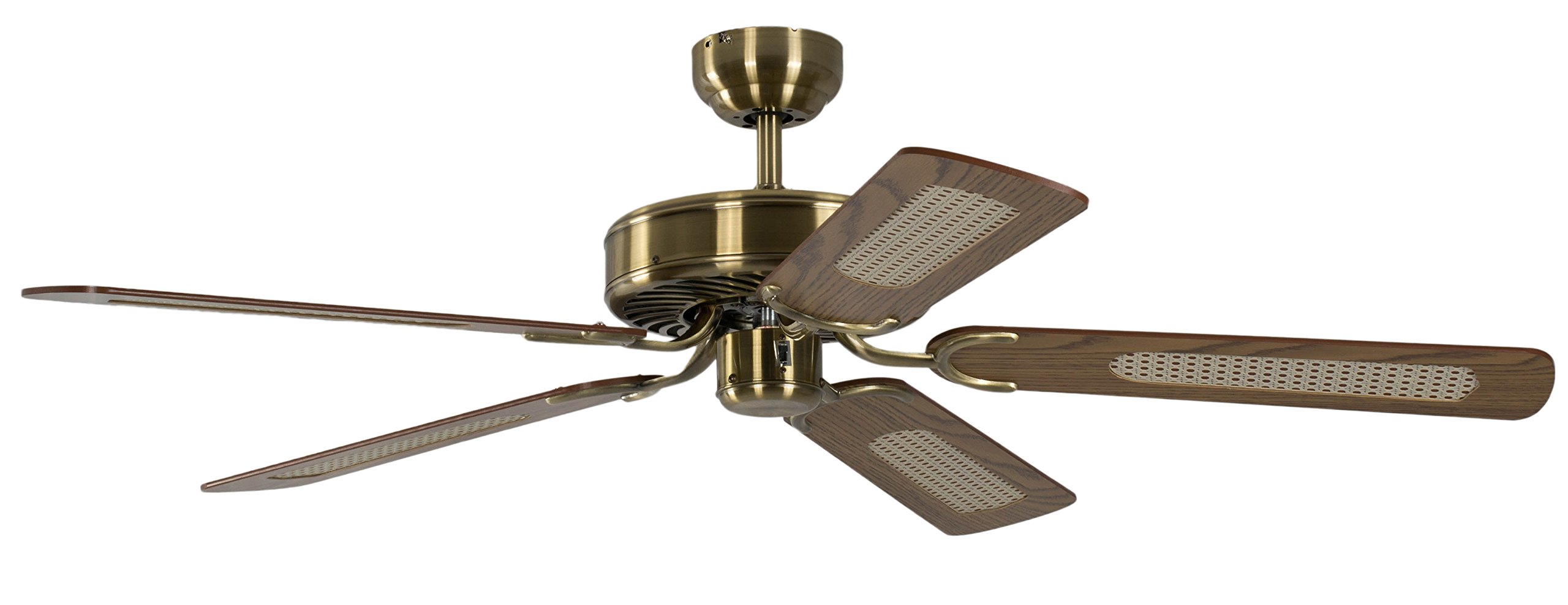 Pepeo Gmbh Ventilatore da Soffitto Potkuri Ottone, Antico / Quercia, 132 Cm