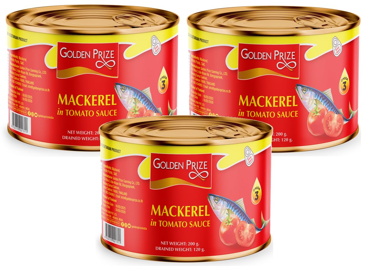 Golden Prize Mackerel in Tomato Sauce, 200g (Pack of 2)