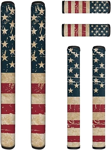 Vista 6 de 6 fundas lavables para manijas de puerta de refrigerador, protector antideslizante para nevera, horno, lavavajillas, mantener alejadas de huellas