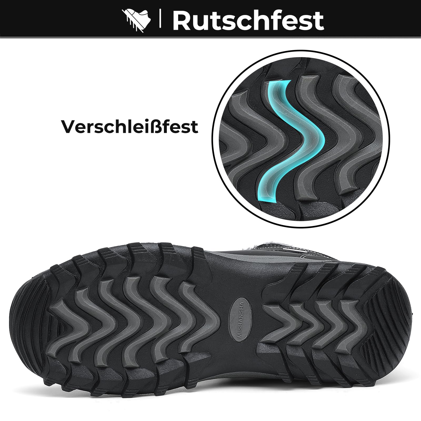 Mishansha Winterschuhe Herren Warme Gefüttert Winterstiefel Damen Winter Boots Outdoor 36-48 EU