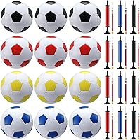 Leyndo Size 5 Deflated Soccer Balls Bulk 12-Pack with 12 Pumps & Needles - Ideal for Training, Games, Charity, Gifts