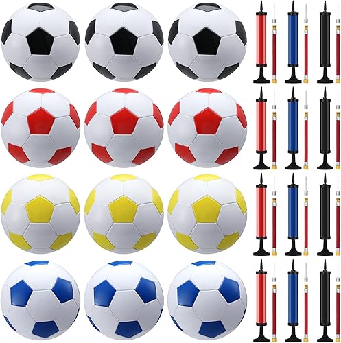 Miniatura 8 de Leyndo Christmas Operation Gifts Include Deflated Size 5 Soccer Balls with Pumps in Bulk with Needles for Adults Christmas Charity Training Practice