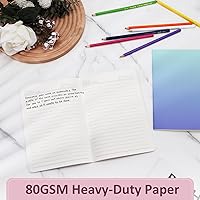 Vista 4 de Ddaowanx Notebooks,Lined Paper Journals in Bulk, 72 Pages, 36 Sheets, 80GSM, 8.3x5.5 Inch, A5 Size, Travel Writing Notebooks for Office School