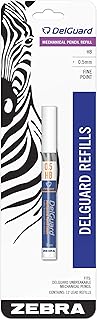 Zebra Delguard #2 Mechanical Pencil Lead Refill, 0.5 Mm, Hb, Black, 12/Tube