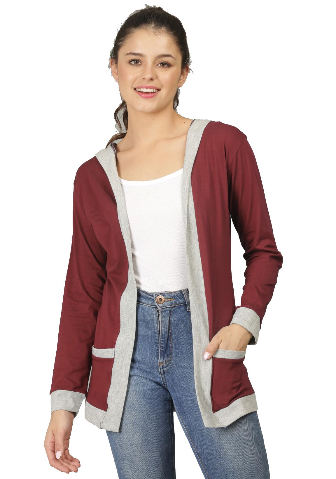 ddaspration Women's Cotton Hud Pocket Shrug-picture-18