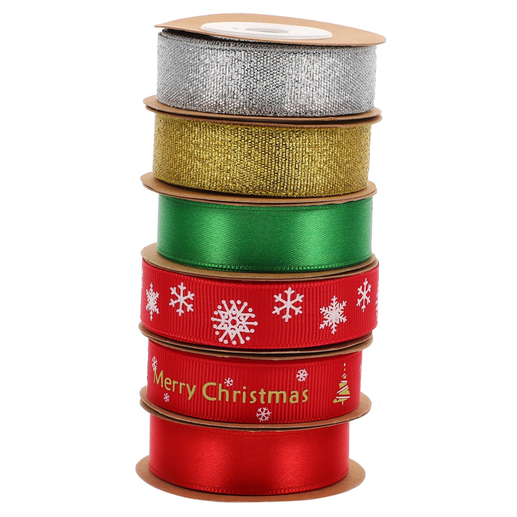 18 Rollen Weihnachtsband Geschenkverpackungsband dekoratives Weihnachtsdekoration ribbons christmas ribbon Bogenmaterial selber machen Bandverpackungsdekoration Polyester Lurrose