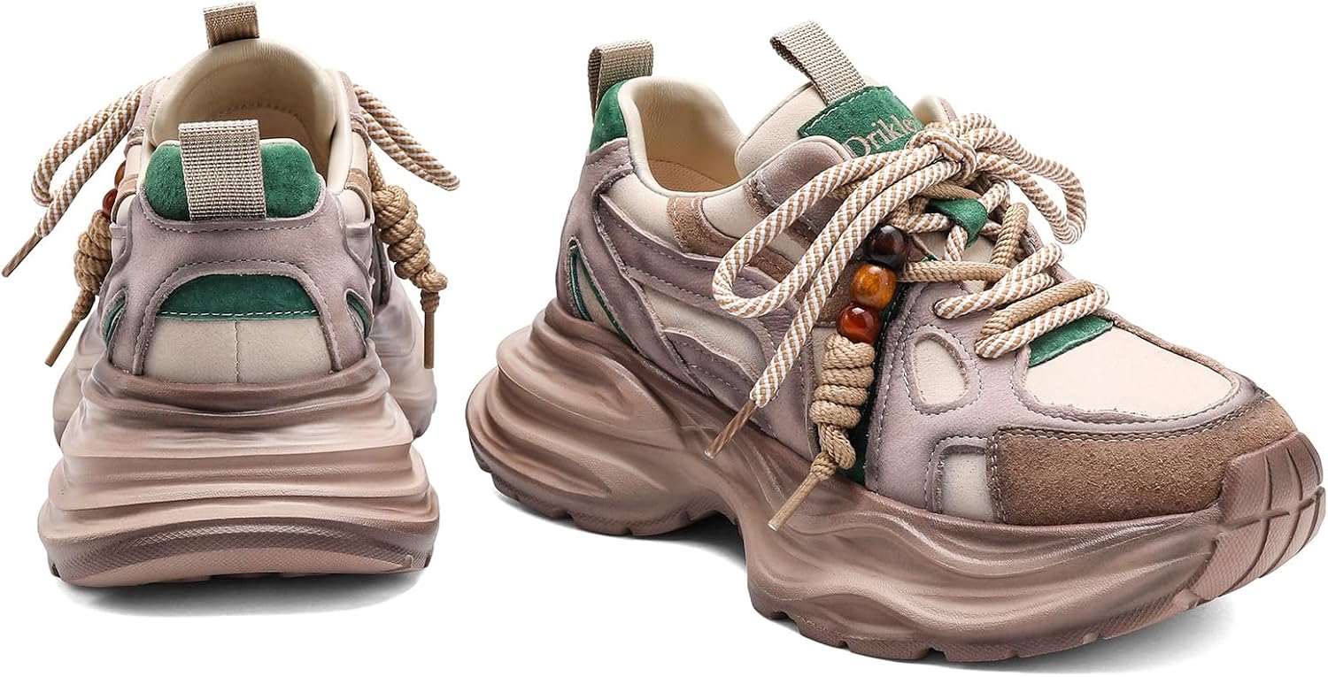 Women's Women Chunky Platform Running Shoes Breathable Lightweight Walking Sneakers Comfortable Casual Tennis Dad Shoes image 3