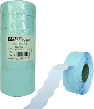 APLI 100913 Sine 1500 Labels Permanent 22 x 12 mm White   Pack of 7