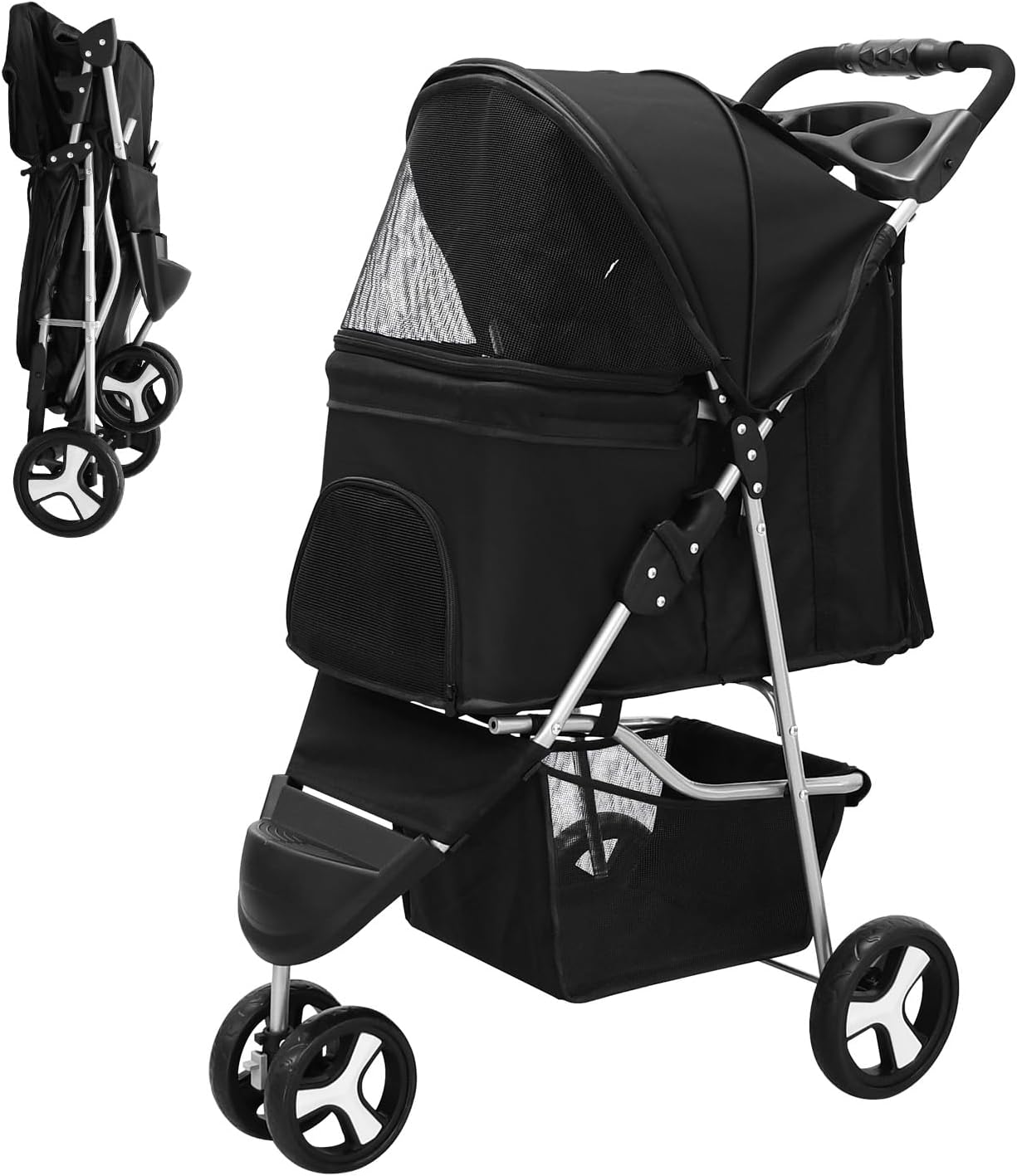 Pet Stroller for Cats,Dog Stroller,Cat Stroller,3 Wheel Pet Stroller