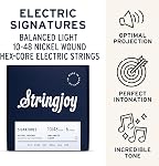 Stringjoy BAL10 Signatures Nickel cordes de guitare électrique, (Balanced Light Gauge - 10-48)
