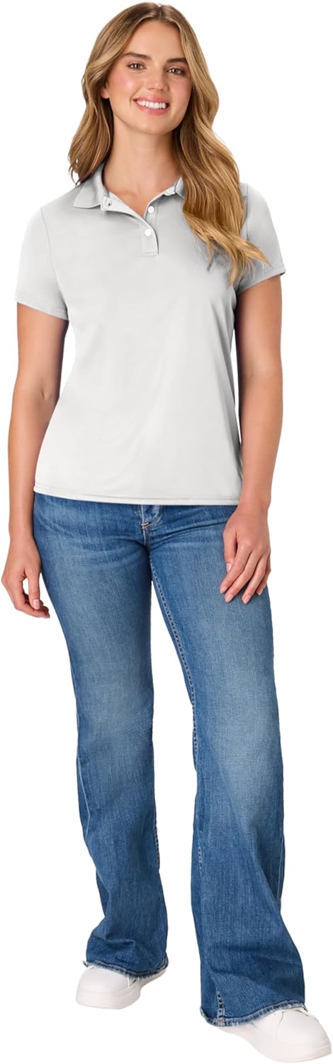 Hanes womens Performance Polo, Single or 3-Pack, Sport Cool DRI Moisture-Wicking Polo Shirt, 40+ UPF Protection - Image 7
