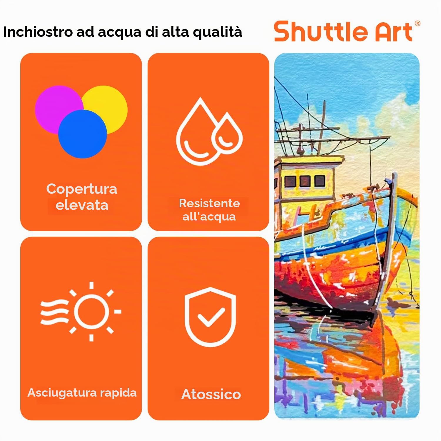 Shuttle Art Set di 80 pennarelli acrilici a doppia punta, punta fine e pennello, per pittura su roccia, ceramica, legno, tessuto, vetro, per adulti, per Natale e Pasqua