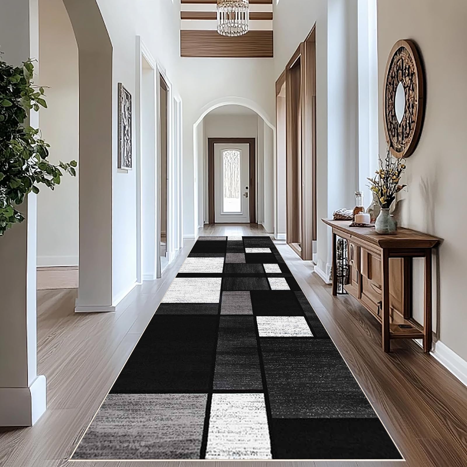 Rug Runners for Hallway Non Slip Carpet Runners for Hallways Long Kitchen Rug Washable Hall Runner mat 40 x 250 cm Area Rug Absorbent Carpet Floor Mat Narrow Corridor Rug Runner for Entrance Stair