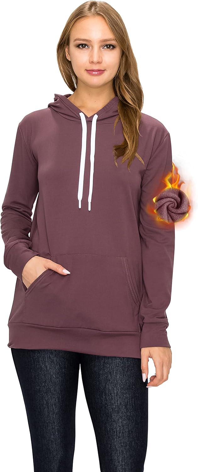 ALWAYS Women's Fleece Hoodie - Premium Soft Casual Basic Long Sleeve Sweatshirt