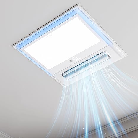 Ceiling Fan With Light And Remote - High Air Volume Ventilation Fan With LED Display & Timer