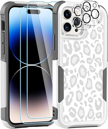 Miniatura 70 de Diseñada para iPhone 12/12 Pro, funda protectora delgada y ligera, de 6.1 pulgadas, para mujeres y niñas, bonito patrón de leopardo y guepardo