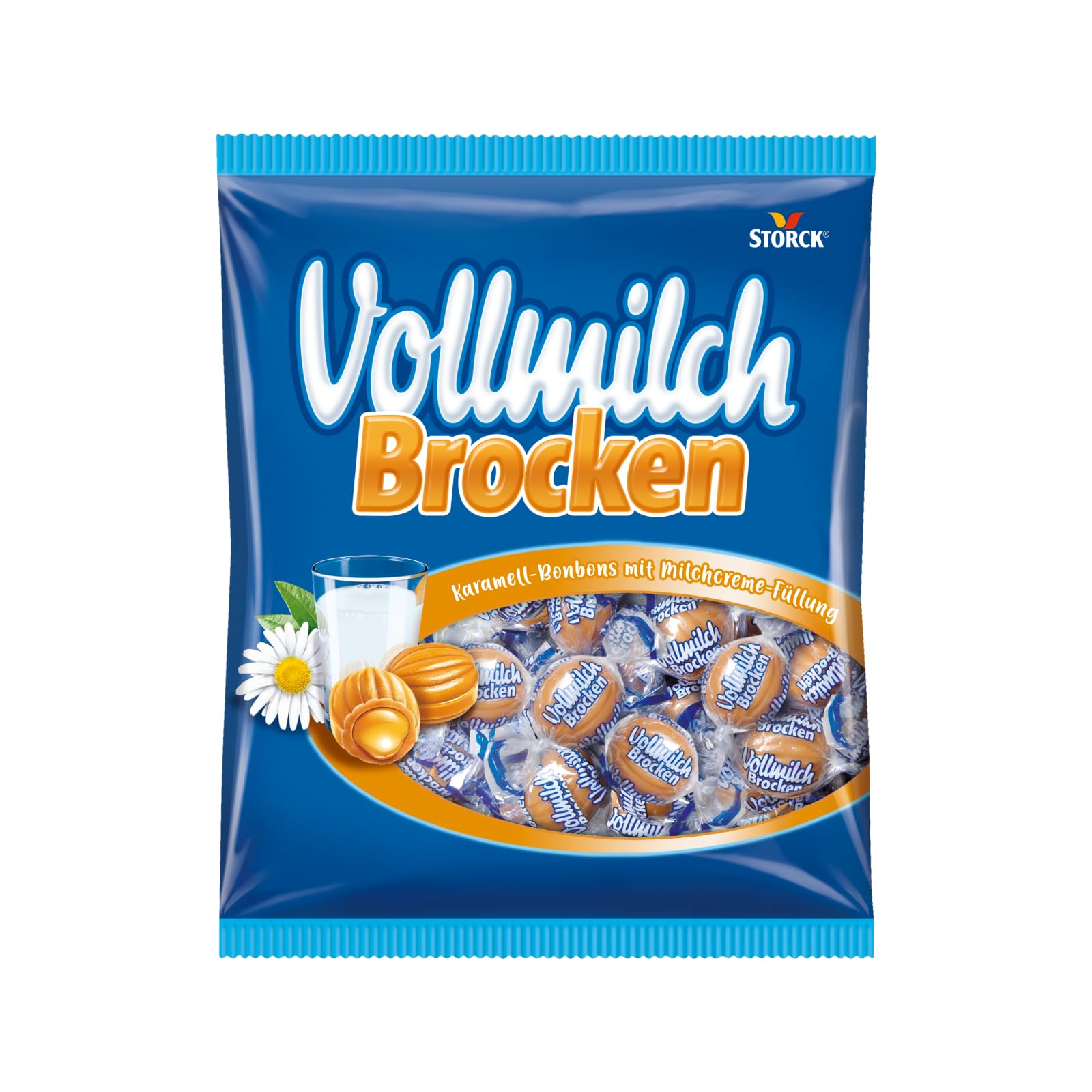 Vollmilch Brocken – 1 x 750g Vorratspackung – Karamellbonbons mit Milchcreme-Füllung