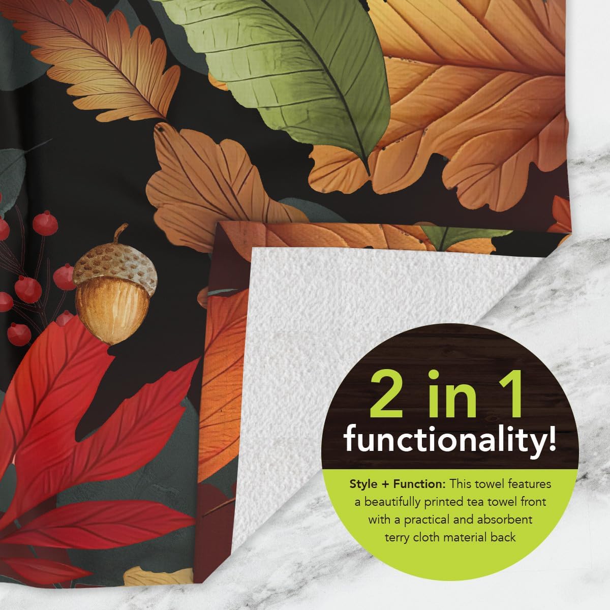 Briarwood Lane Autumn Color Leaves Cotton Hand Towel