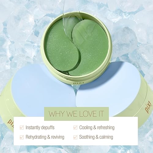 Miniatura 5 de Pixi DetoxifEYE - Parches de hidrogel desinflador para debajo de los ojos, ácido hialurónico, parches dorados y de cafeína para debajo de los ojos,