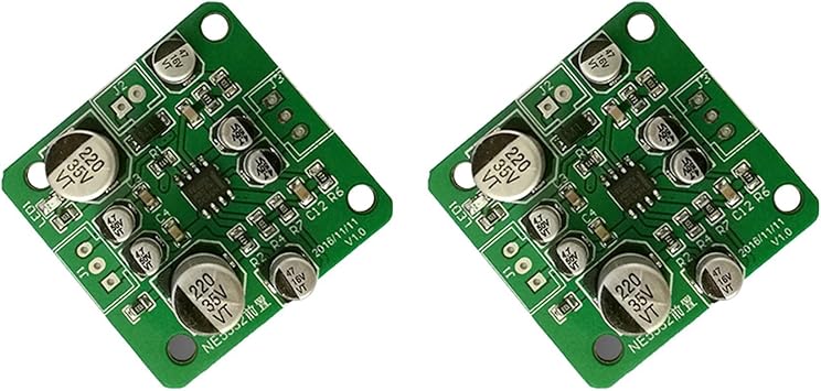 2X NE5532 OP-AMP Pre-Amplifier Tone Board Dual Channel Preamp Board Compatible with 4558 HiFi Amplifier Preamplifier