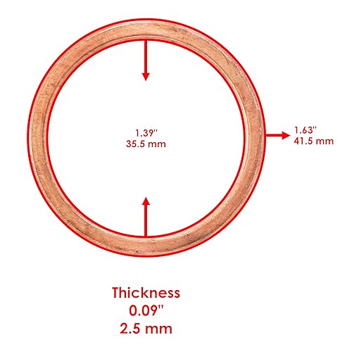 Miniatura 2 de Caltric Junta de soporte de tubo de silenciador compatible con Kawasaki Ninja 1000 Zx1000 Abs 2011-2016