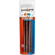 Jack&Pup 30cm Bully Sticks - 100% Natural Dog Chews - Odour Free 10ct
