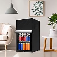 Vista 6 de Funda para Refrigerador al Aire Libre, Funda Impermeable Vertical Mini Congeladores Verticales, Funda de Protección para Refrigerador de Bebidas