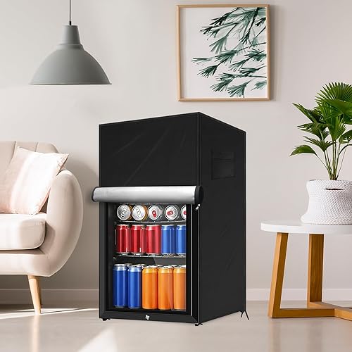 Miniatura 6 de Funda para refrigerador al aire libre, impermeable, para minicongeladores verticales, cubierta de protección para refrigerador de cerveza para la