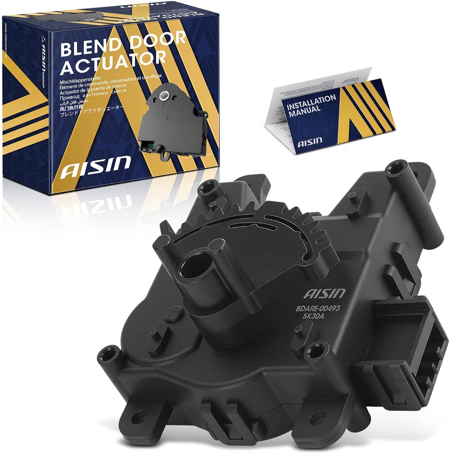 AISIN AFTERMARKET BDARE-00493 Main HVAC Air Door Actuator - Compatible with Honda Pilot 2016-2022, Ridgeline 2017-2023, Passport 2019-2021, Acura MDX 2014-2020 - Mode