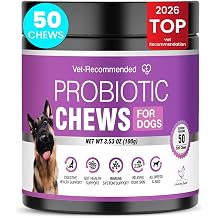 Probiotics for Dogs Dog Probiotics for Digestive Health Probiotic for Dogs Gut Health Itchy Skin Dog Probiotics for Diarrhea Dog Constipation Relief Gas for Dogs Immune Support Chicken Flavor 50ct