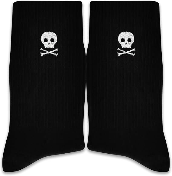 Funny Skeleton Bone Embroidered Socks - Funny Halloween Socks for Women&Men.(016)