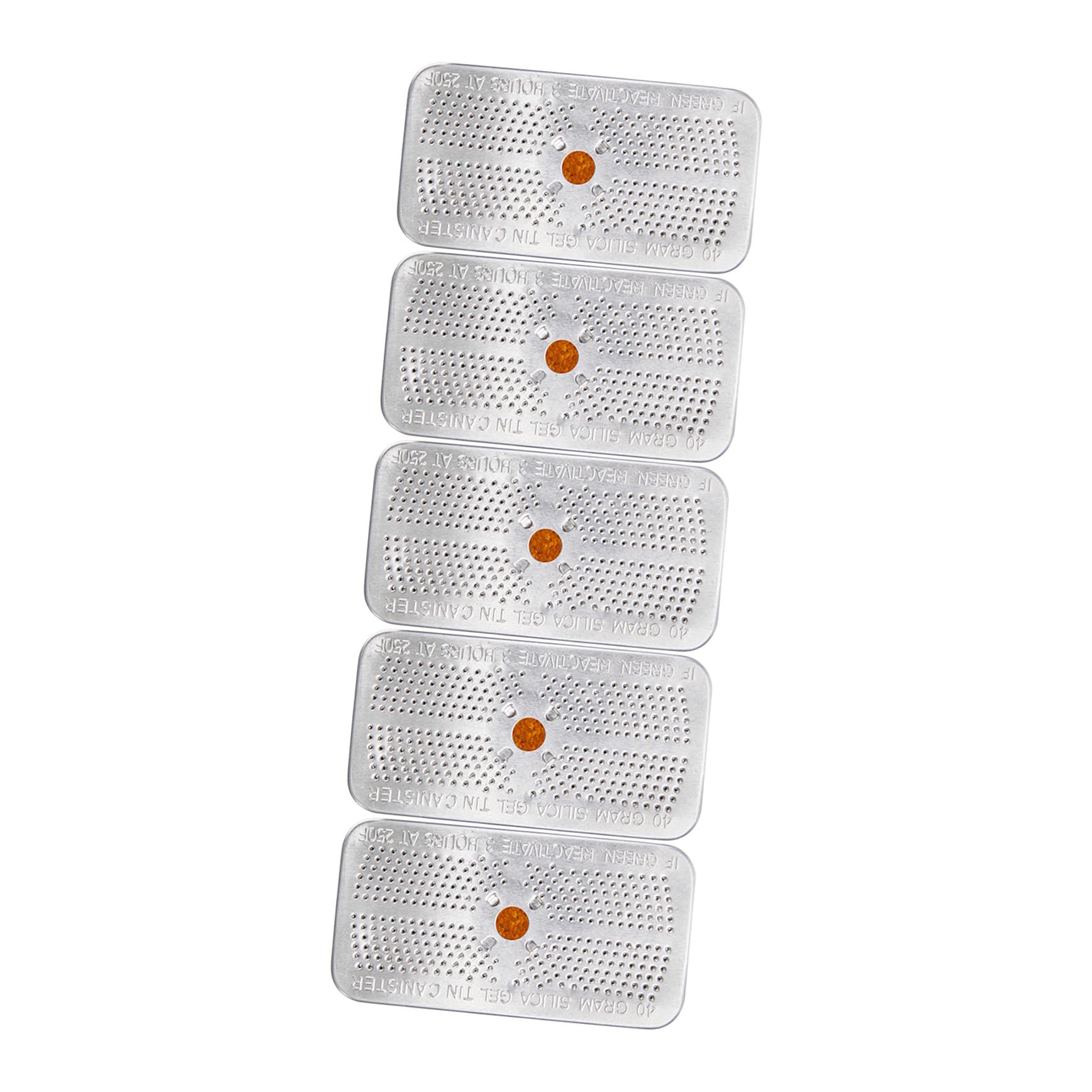 Alasum Sicherer Feuchtigkeitsabsorber 5 Stück Packung Wiederverwendbar 40g Silicagel Trockenmittel Aluminiumdose mit Farbwechsel Indikator für Tresore und Schuhschränke