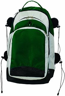 Martin Sports All Purpose Backpack, 600 Denier Nylon, Dark Green/Silver
