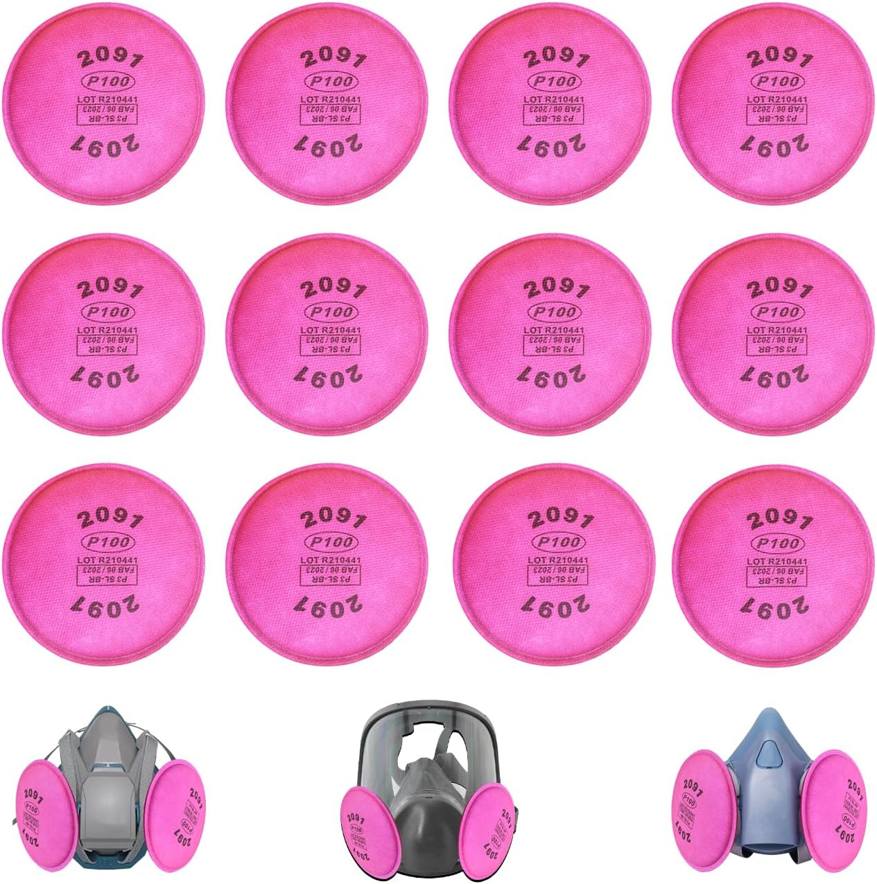 Filtro de partículas 2091 P100 compatible con 2091, instalado en P100, retenedor de filtro de repuesto para 6000 6200 6800 7000 FF-4 para pintura de Filtro de partículas 2091 P100 compatible con 2091, instalado en P100, retenedor de filtro de repuesto para 6000 6200 6800 7000 FF-4 para pintura de