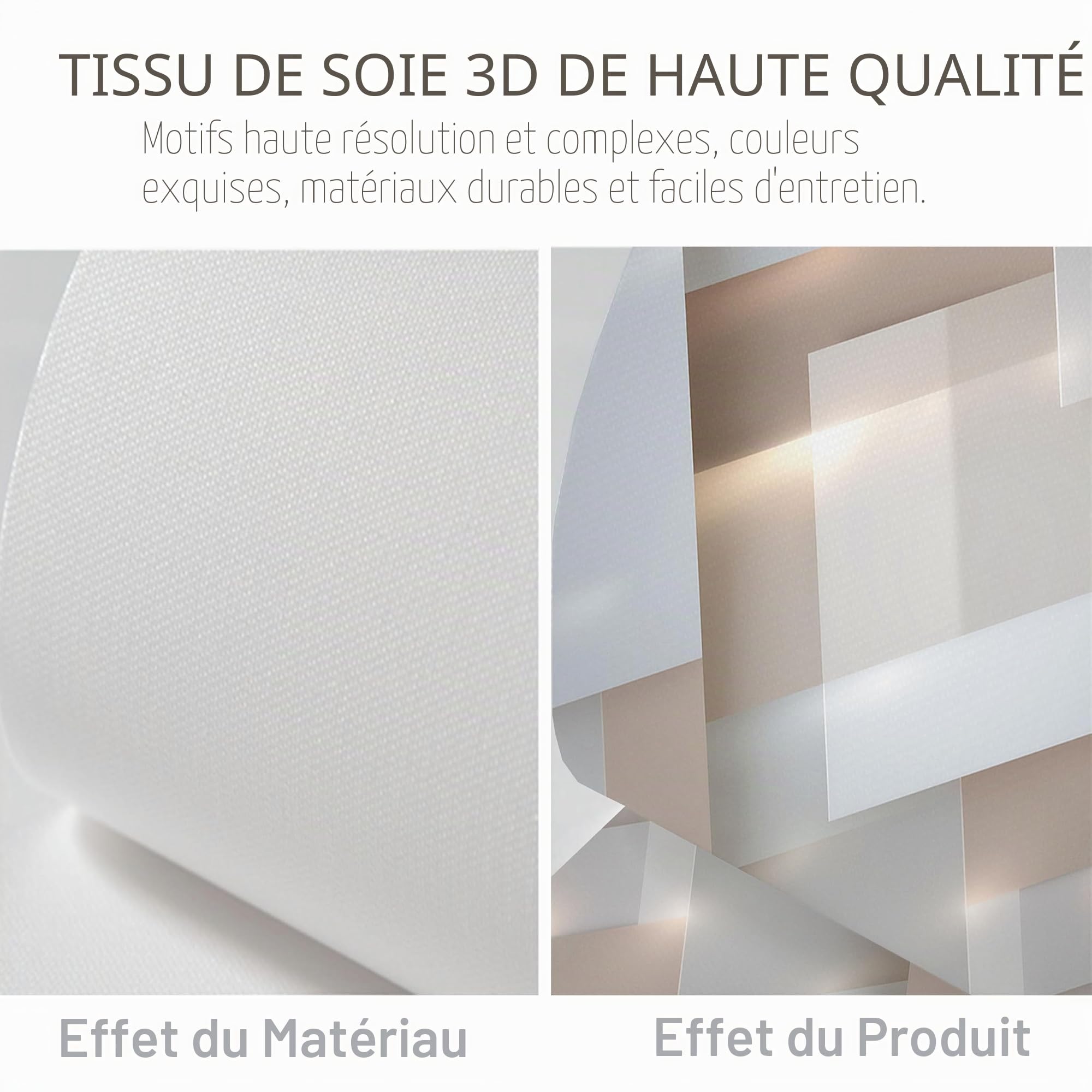 Papier Peint Panoramique Géométrie Brillante 3D, 350X256Cm (Lxh), Tapisserie Poster Geant Mural Beige, Personnalisé 3D Pour Salon Chambre D'Enfants Décoration Murale Espace Moderne