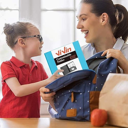 Miniatura 7 de ViVin Paquete de 10 carpetas de plástico con bolsillo frontal transparente, carpetas resistentes de 2 bolsillos con 3 puntas, se adapta a hojas