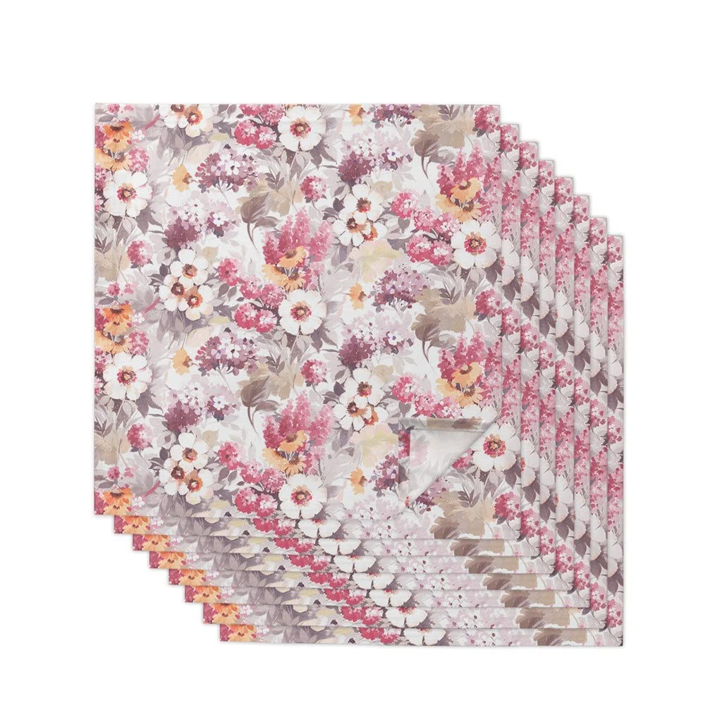 MOBYGKFY Watercolor Flower Hydrangea Cloth Napkins Set Birthday Banquet Wedding Decor Restaurant Supplies Table