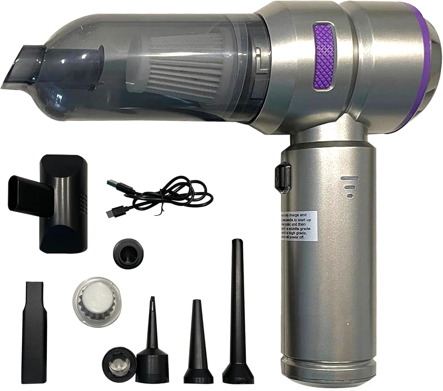 VALLOR Compressed Air Duster & Vacuum, Wireless Electric – Powerful & Portable for Computers, PC, Car, Home and Office.
